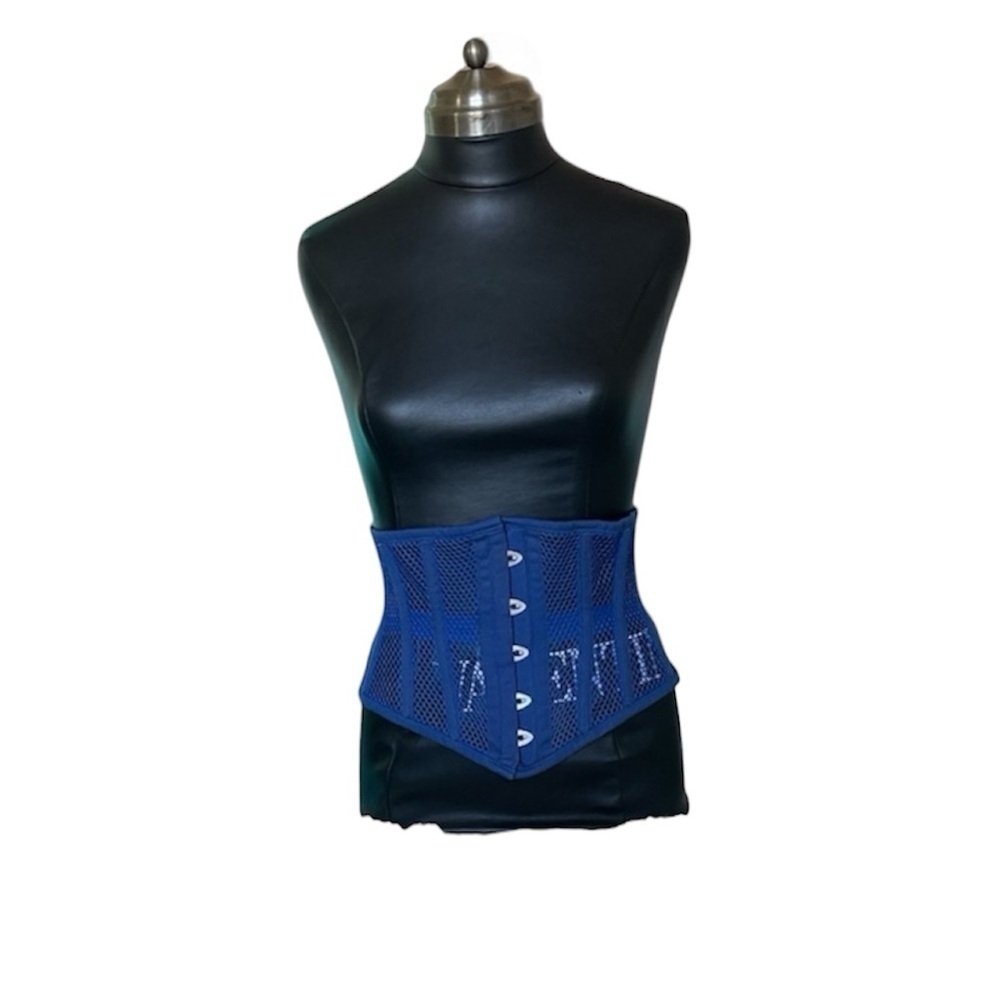 Blue Mesh Corset Belt